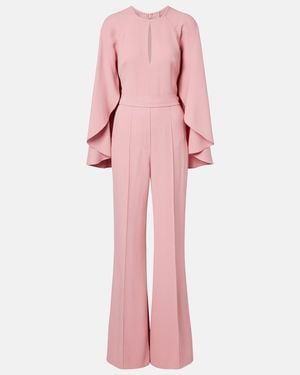 Elie Saab Caped Cady Jumpsuit - Pink