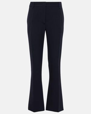 Valentino Cady Couture High-Rise Flared Trousers - Blue