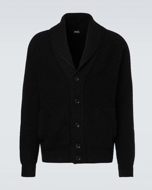 ZEGNA Cardigan Aus Einem Kaschmirgemisch - Schwarz