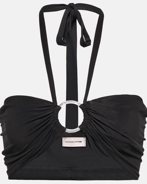 Alexandre Vauthier Bralette Con Cristales - Negro
