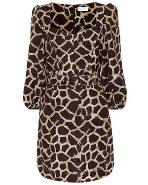 Rebecca Vallance Acacia Linen-Blend Minidress - Multicolour
