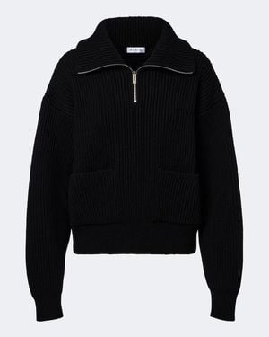 Alaïa Jersey Acanalado De Lana Y Cachemir - Negro