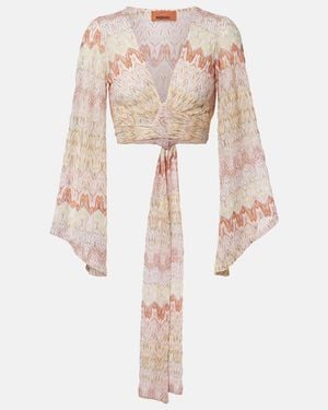 Missoni Lame Crop Top - Natural