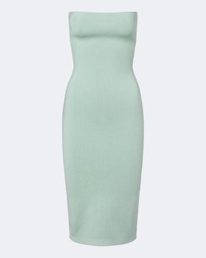 Jacquemus Sera Strapless Pique Midi Dress - Green
