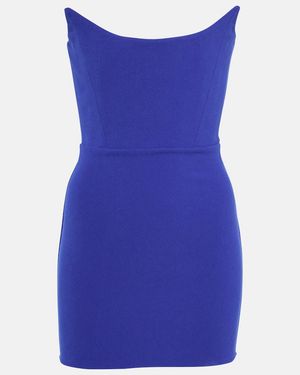 Alex Perry Strapless Crepe Minidress - Blue