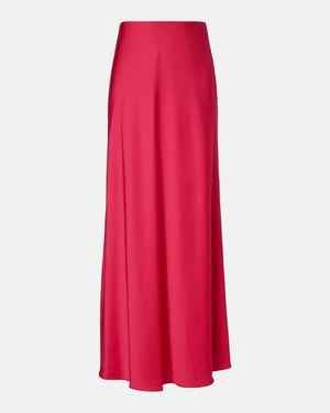 Jonathan Simkhai Kiri Satin Maxi Skirt - Red