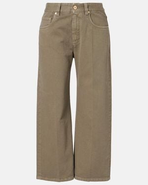 Brunello Cucinelli Cropped Wide-Leg Jeans - Natural