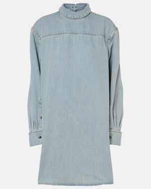 Dries Van Noten Denim Turtleneck Top - Blue