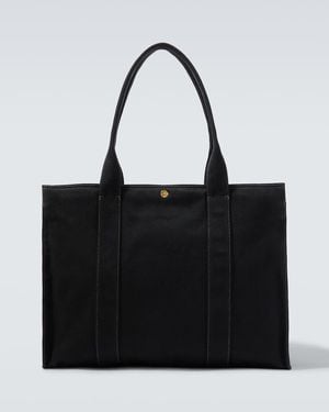 The Row Tote Bag Sisal Aus Canvas - Schwarz