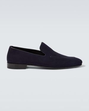 Manolo Blahnik Truro Suede Loafers - Blue