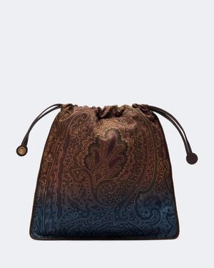 Etro Small Paisley Clutch - Brown