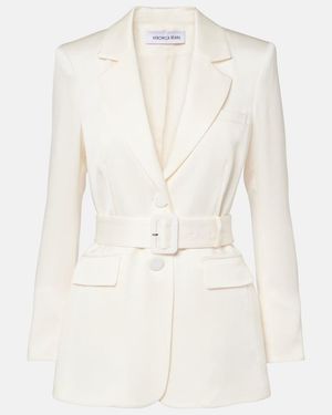 Veronica Beard Ryanne Belted Blazer - Natural