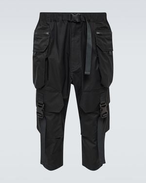 Junya Watanabe Cotton-Blend Gabardine Cargo Pants - Black
