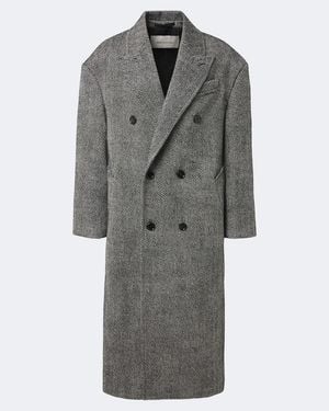 Ami Paris Mantel Aus Wolle - Grau