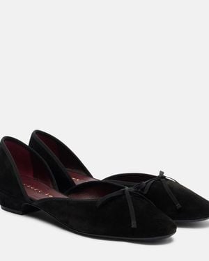 Herbert Levine 24/7 Suede Ballet Flats - Black