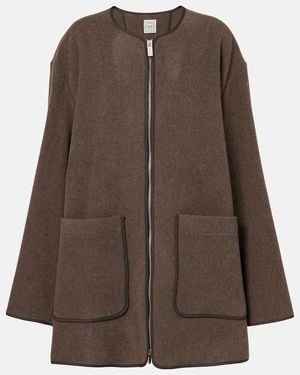 TOTEME Felted Wool-Blend Jacket - Brown