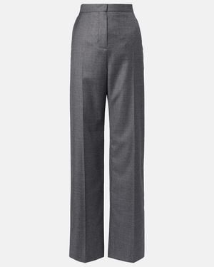 Givenchy Gerade High-Rise-Hose Aus Wolle - Grau