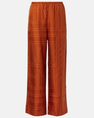 TOTEME Toteme Silk Trousers - Orange