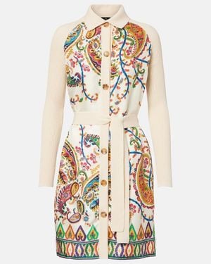 Etro Cardigan Aus Baumwolle Mit Seide - Mettallic