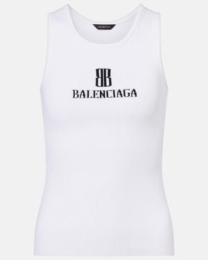 Balenciaga Nano Bb Tank Top - White