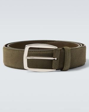Brioni Suede Belt - Green