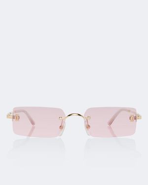 Cartier Gafas De Sol Rectangulares C De Cartier - Rosa