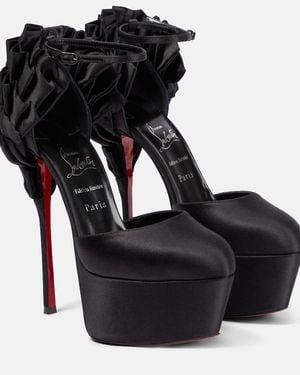 Christian Louboutin Maria Frou Alta Satin Platform Court Shoes - Black