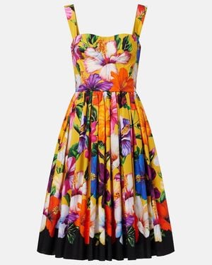 Dolce & Gabbana Floral Midi Dress - Red