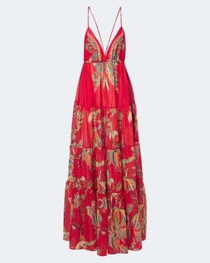 Etro Printed Tiered Cotton Maxi Dress