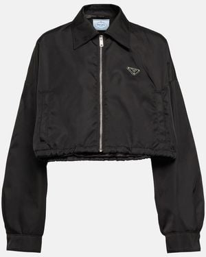 Prada Cropped Nylon Jacket - Black