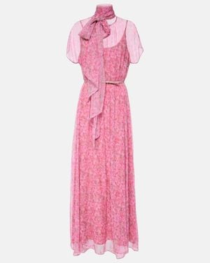 Max Mara Novak Silk Satin Gown - Pink