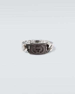Gucci Interlocking G Sterling Ring - White