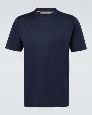 Canali T-Shirt Aus Baumwolle - Blau