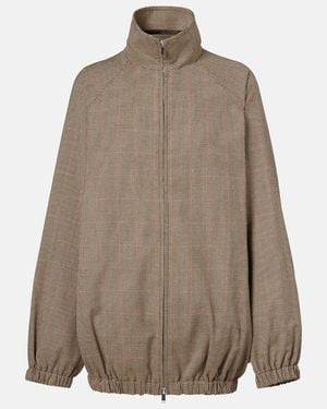 Frankie Shop Baxter Houndstooth Blouson Jacket - Brown