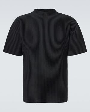 Homme Plissé Issey Miyake Monthly Colors: March Pleated T-Shirt - Black