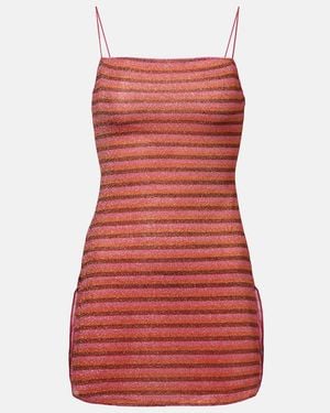 Oséree Lumiere Striped Minidress - Red