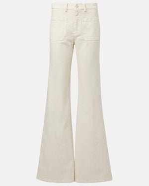 Nili Lotan Florence Cotton Wide-Leg Trousers - Natural