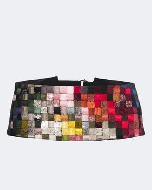 Dries Van Noten Verzierter Guertel - Rot