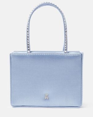 AMINA MUADDI Superamini Gilda Embellished Tote Bag - Blue