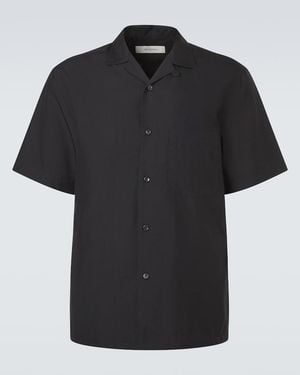 Umit Benan Camisa Bowling Havana De Seda - Negro