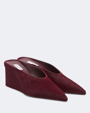 Alaïa Wedge-Mules Cube Aus Leder - Rot