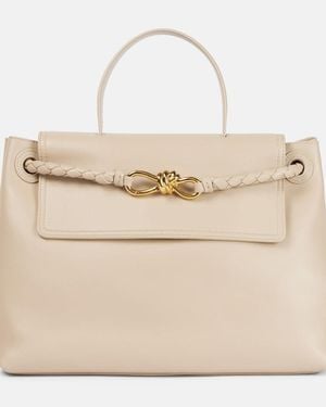 Bottega Veneta Tote Bag Ciao Ciao Knot Medium Aus Leder - Natur