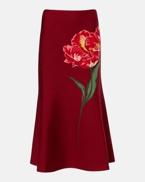 Carolina Herrera Midirock Aus Jacquard - Rot