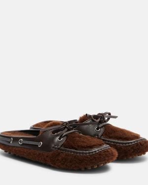 Brunello Cucinelli Mules Monili Aus Shearling - Braun
