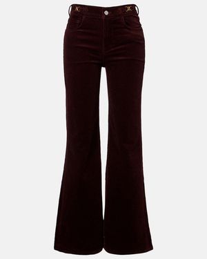 Citizens of Humanity Kimberly Cotton Corduroy Flared Trousers - Purple