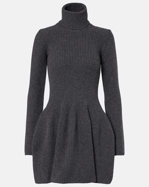 Magda Butrym Ribbed-Knit Cashmere Minidress - Black