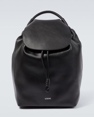 Loewe Rucksack Flamenco Aus Leder - Schwarz