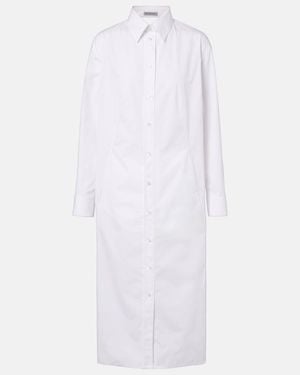Balenciaga Cotton Poplin Shirt Dress - White