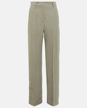 Brunello Cucinelli Straight Twill Pants - Green