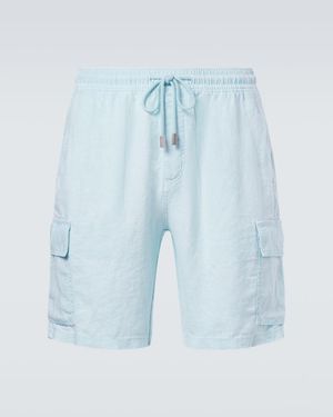 Vilebrequin Linen Cargo Shorts - Blue
